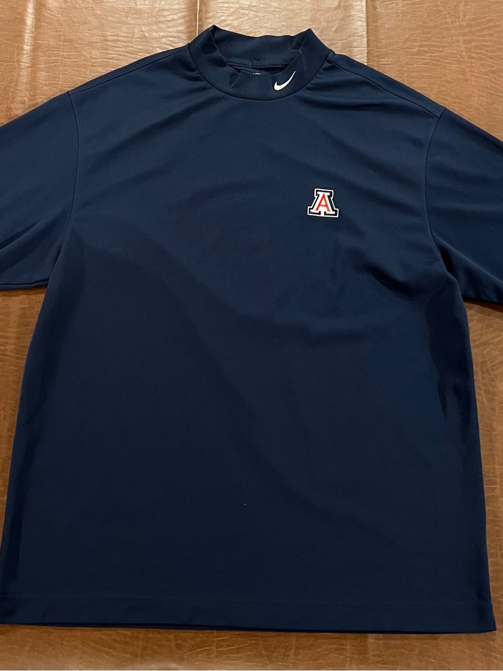 Nike University of Arizona Wildcats Mock-Neck Activewear Shirt - Large